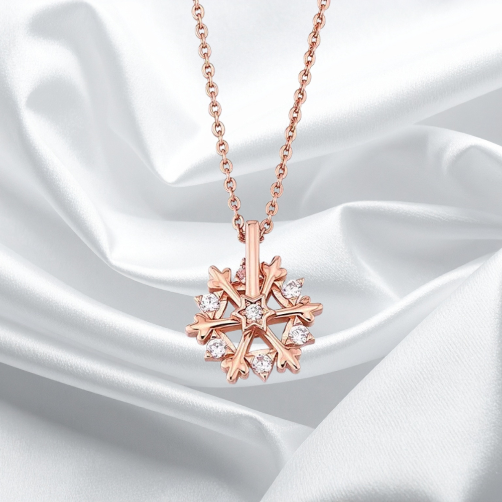 Collier flocon de neige rotatif