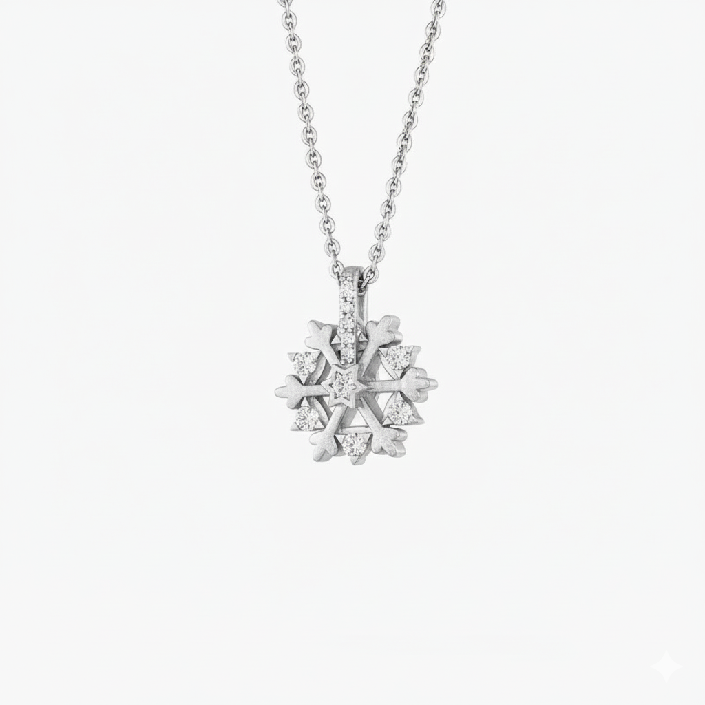 Collier flocon de neige rotatif