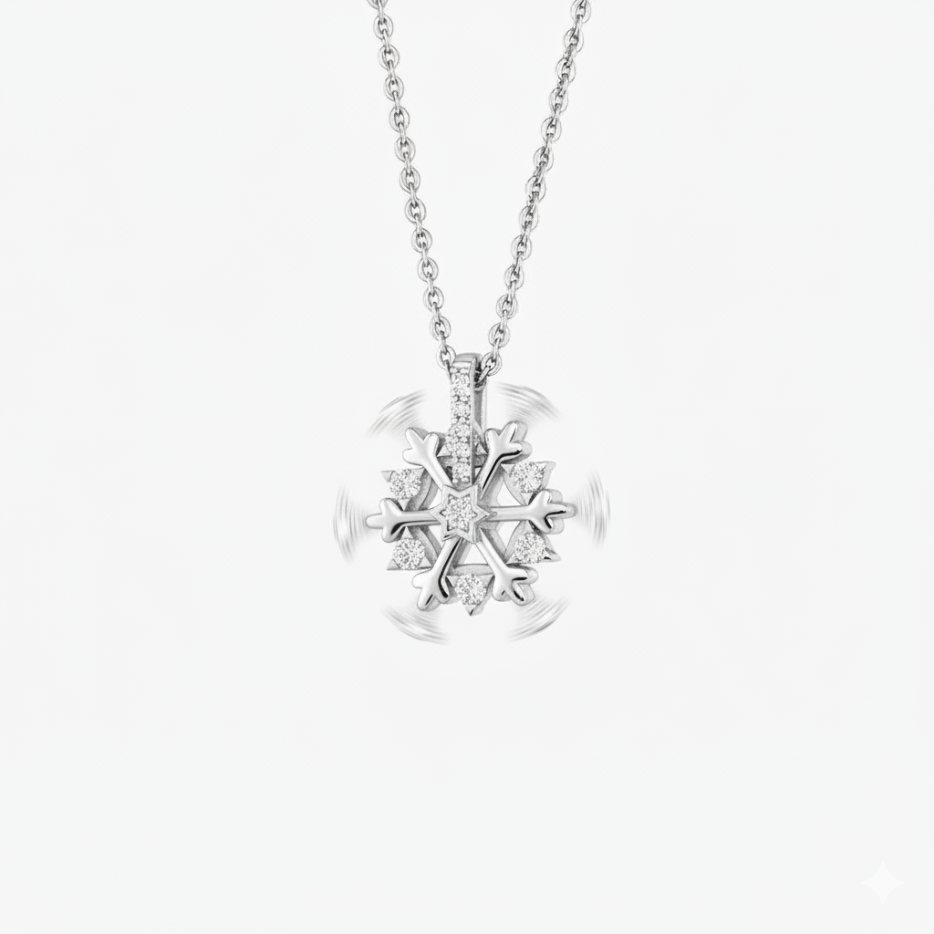 Collier flocon de neige rotatif